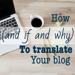 transalte a blog