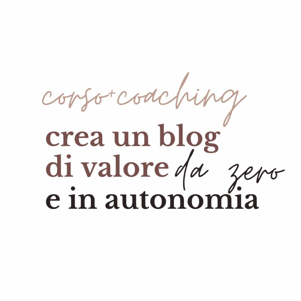 crea un blog di valore da zero